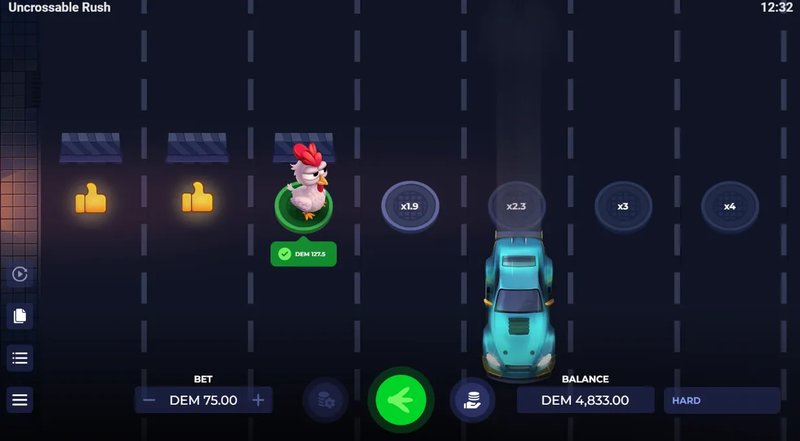 Uncrossable rush crash game in Spain